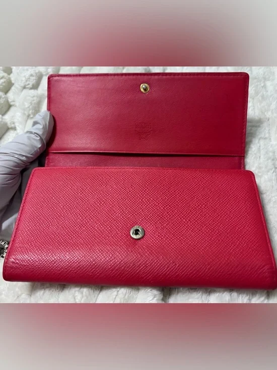 MCM Hot Pink Continental Trifold Wallet - Picture 8 of 15